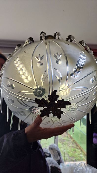 Candeeiro antigo com 2 lampadas