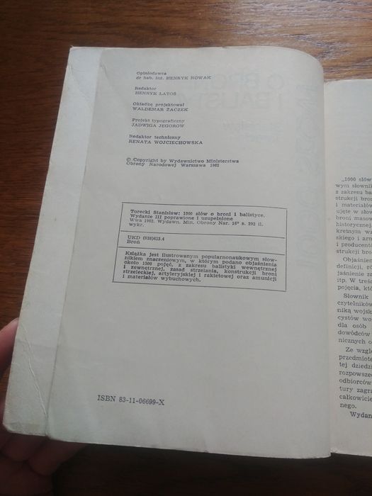 "1000 słów o broni i balistyce" Stanisław Torecki