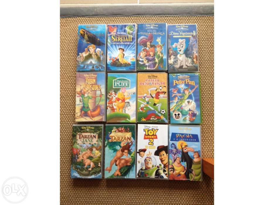39 Cassetes / K7 video vhs para crianças e jovens