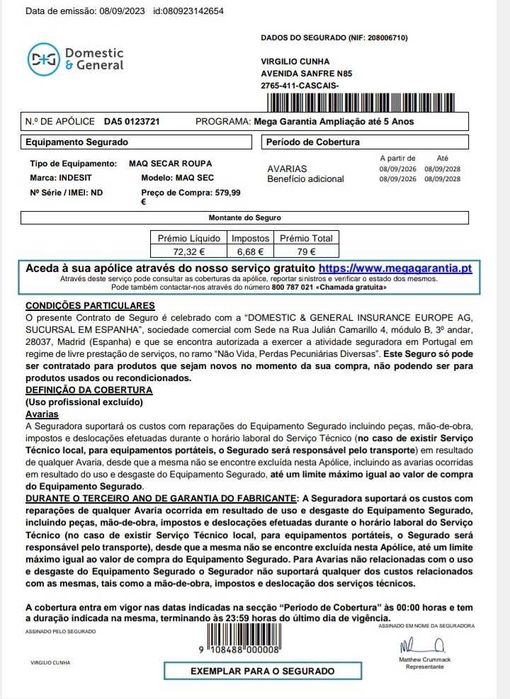 Máquina de secar roupa Indesit com garantia.
