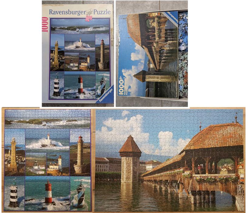 Puzzle 1000 - 1500 - zestaw - 9 kompletów