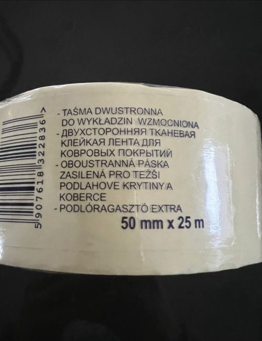 Taśma Smart dwustronna klejaca wzmocniona na tkaninie 25mb