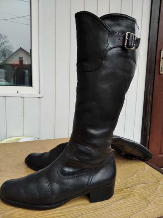 сапоги шкіряні сапожки високі 42 розмір