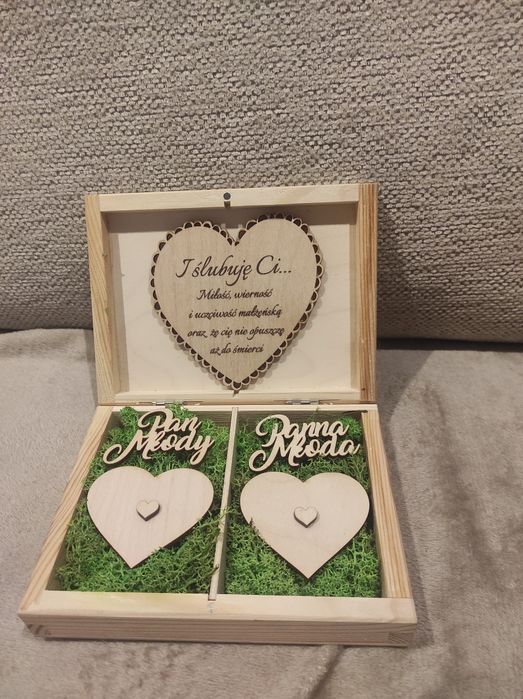 Pudełko na obrączki Ślub wesele