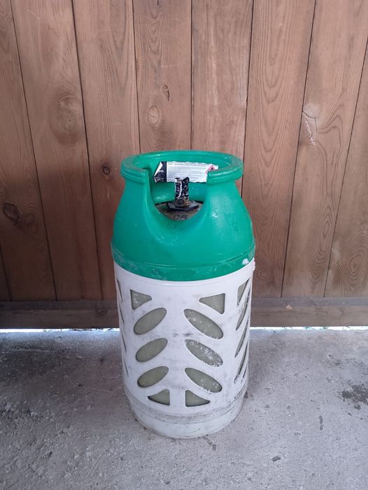 Butla gazowa kompozytowa pełna, zawór Quick On, 10 kg czysty propan.