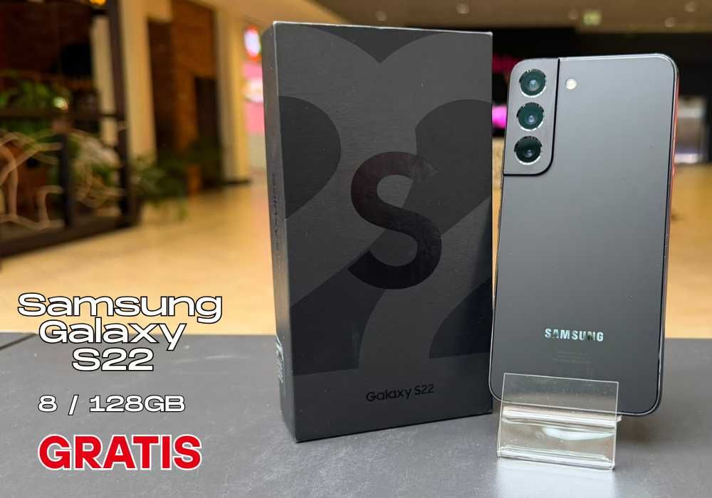 Samsung Galaxy S22 | 8/128 GB | CZARNY | Używany | GRATIS