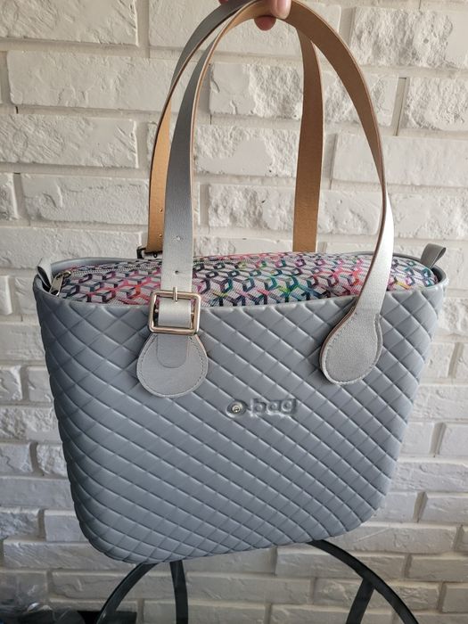 Obag mini Matelasse / pikowany Silver