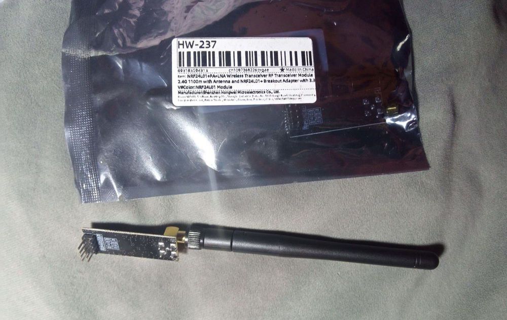 Радиомодуль NRF24L01+PA-LNA, 1км дальность