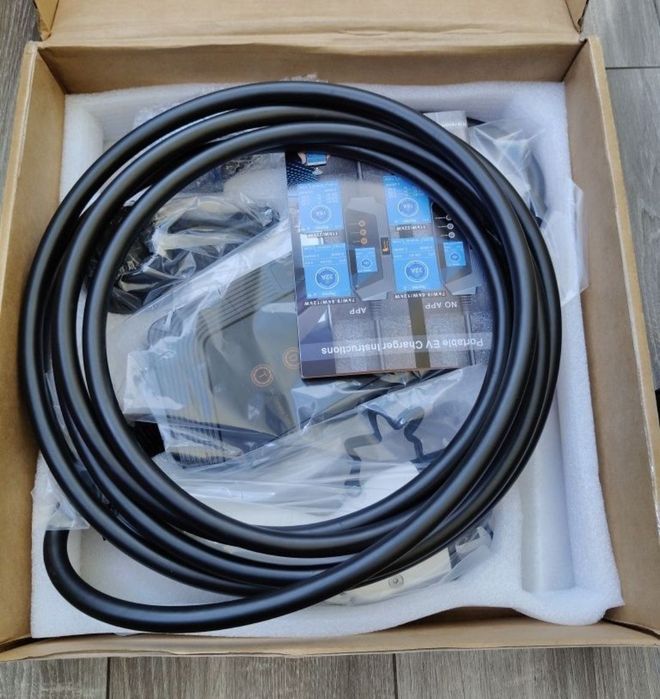 FEYREE 32A 7kW Type 1 Wi-Fi друга версія  зарядка для електромобіля J1772 Type 1 | Регулювання 6-32A | Таймер | IP66 | Кабель 5м
