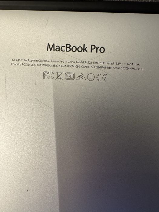 MacBook Pro 13" A1502 - 2015468776763482460161