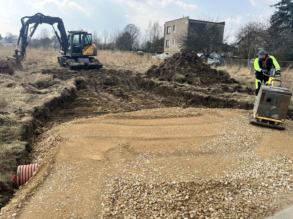 Usługi koparko ładowarką wykopy wyburzenia rozbiórki koparka