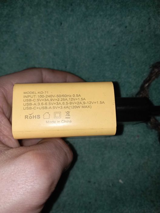 ładowarka sieciowa 120w, w bd stanie