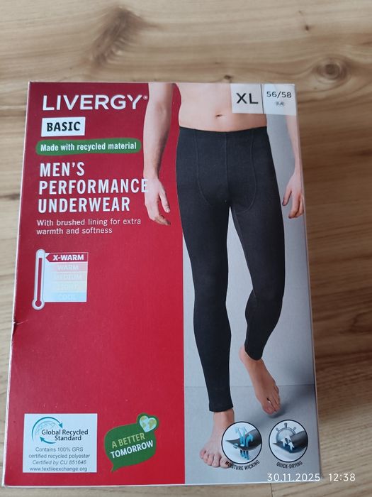 Spodnie termiczne męskie Livergy r XL