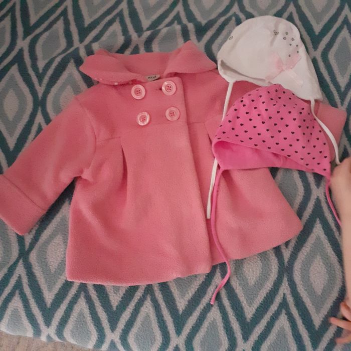 Plaszczyk polarowy +2 czapeczki