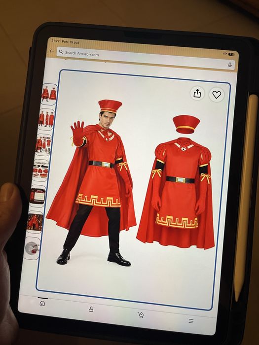 Cosplay stroj przebranie karnawalowe lord Farquaad z bajki shrek halloween xl męski dorosły