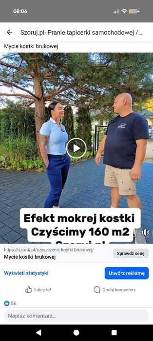 Czyszczenie/mycie kostki brukowej warszWa