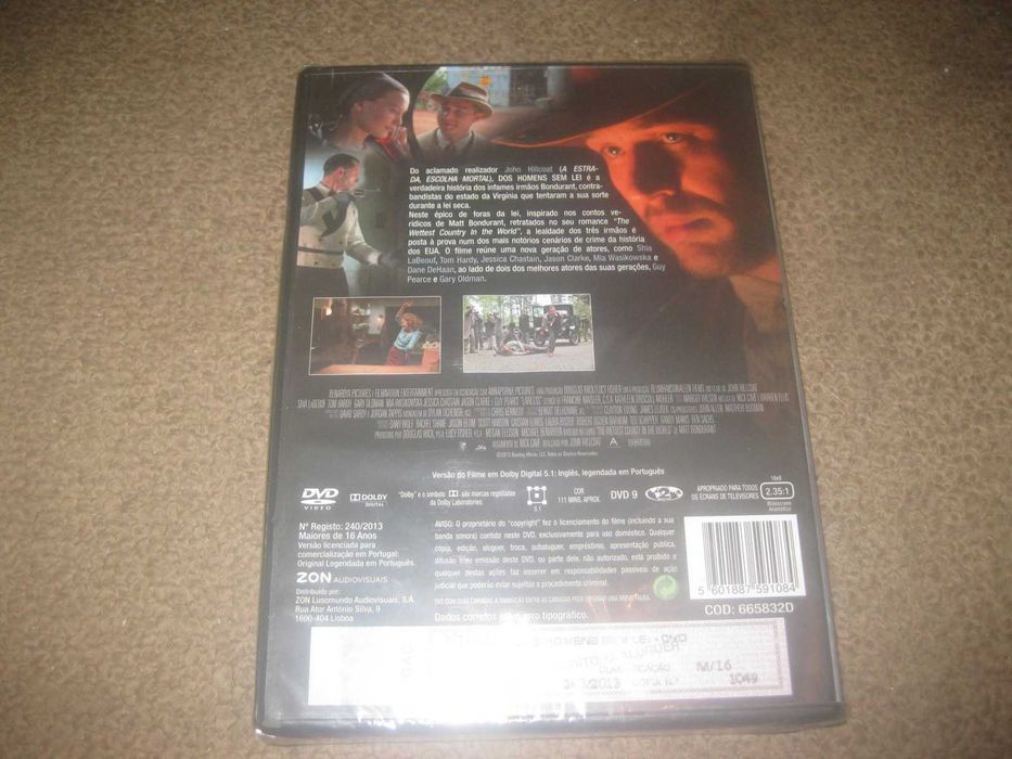 DVD "Dos Homens Sem Lei" com Tom Hardy/Selado!