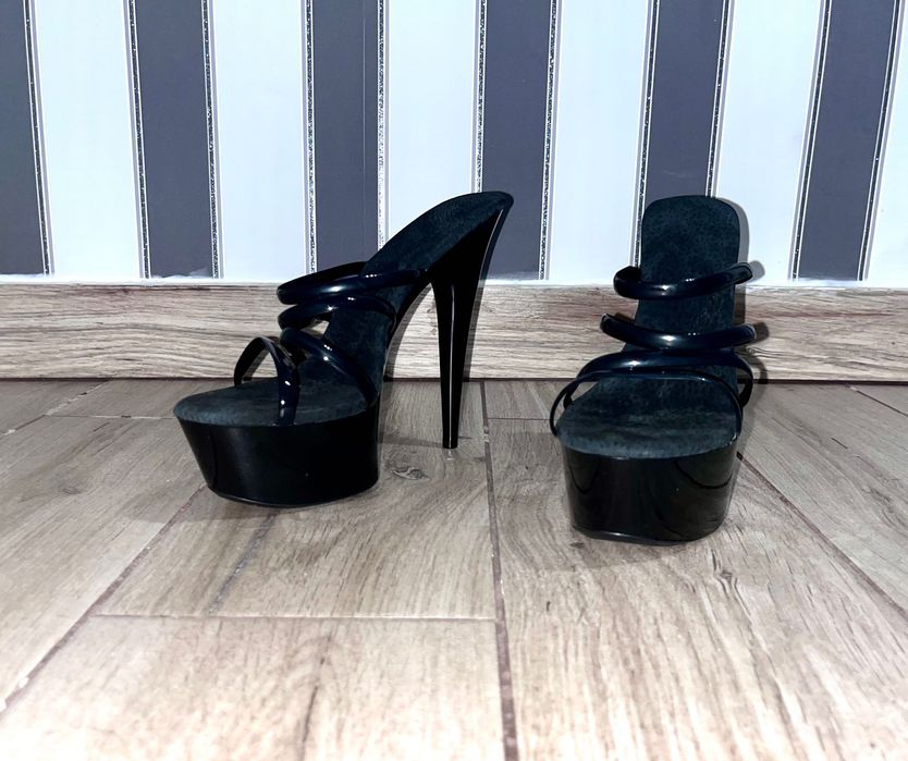 149/ OD RĘKI 45 szpilki klapki obcas 15 Trans Crossdress buty 36-46 EU
