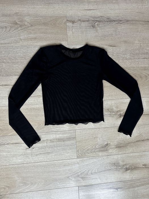 Лонгслів прозорий в сіточку DeFacto