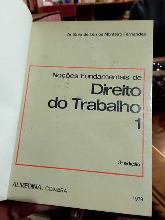 Noções Fundamentais de Direito do Trabalho 1 - 1979