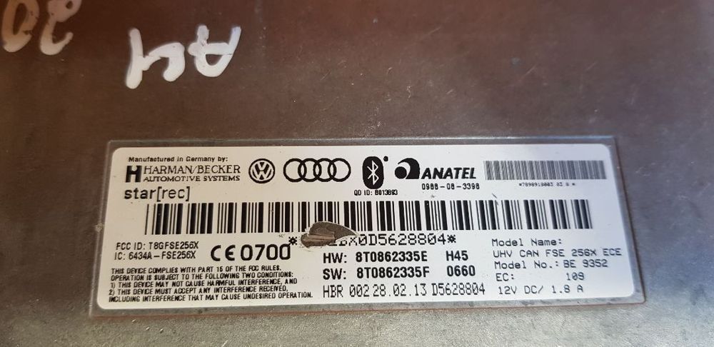 Módulo Bluetooth Audi A4 A5 A6 Q3 2.0 tdi 2013