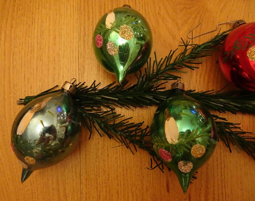 Bombki cytrynki PRL, szklane bombki cytrynki, bombki Prl