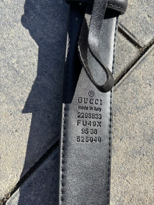 pasek czarny gucci