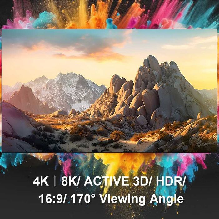 ‼️ Светоотражающий экран для проектора с Gain 2.6x и углом обзора 170°