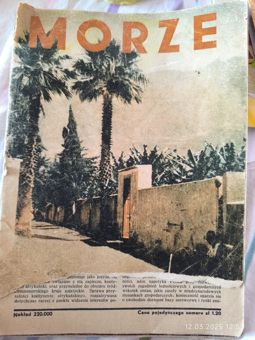 "Morze" wydanie archiwalne 1938