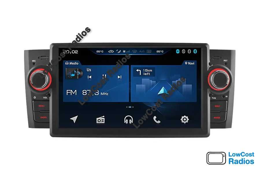 Auto Rádio 9' FIAT PUNTO E LINEA 2005 a 2015 | GPS ANDROID 15 BT USB | CARPLAY • ANDROID AUTO