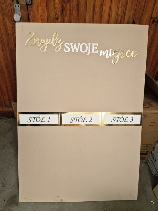 Plan stołów ślub wesele złoto beżowa znajdź swoje miejsce glamour nowo