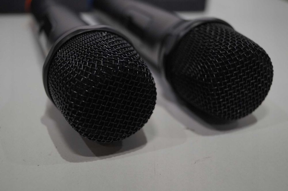 2xMikrofon bezprzewodowy dynamiczny mikrofony karaoke 1/4”, 1/8”