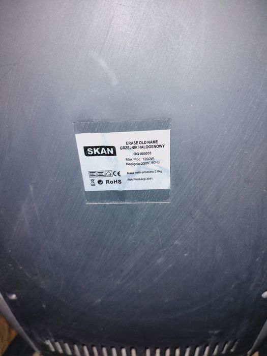 Grzejnik halogenowy 1200 W