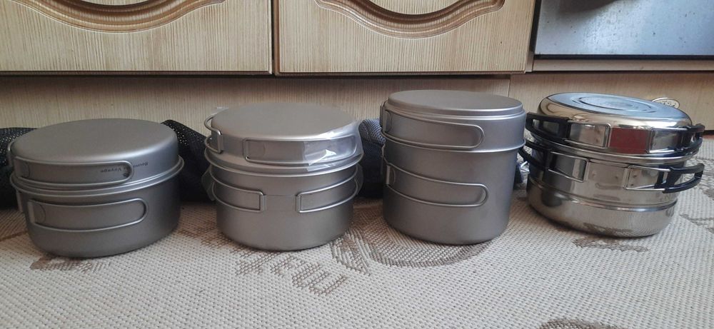 Котелок казанок походной и приборы. Набір посуду тактичний похідний.