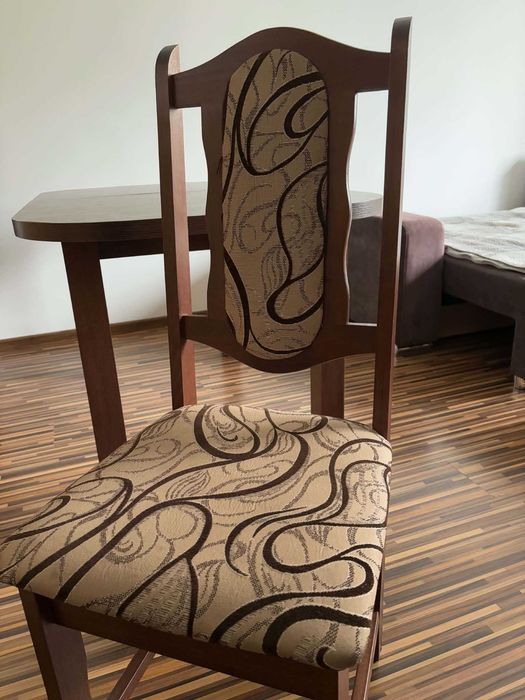 Stól drewniany rozkładany 150/190 x 80cm + komplet 6 krzeseł