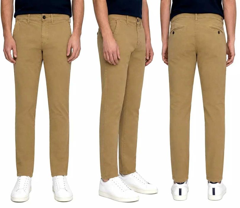 Nowe męskie spodnie Pepe Jeans Chino - Regular beżowe oryginalne rozmiar W36/L32