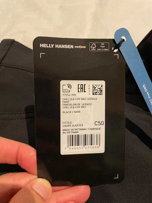 Calças Trabalho Cargo Pant - Helly Hansen - Novo com etiqueta Tam. C50