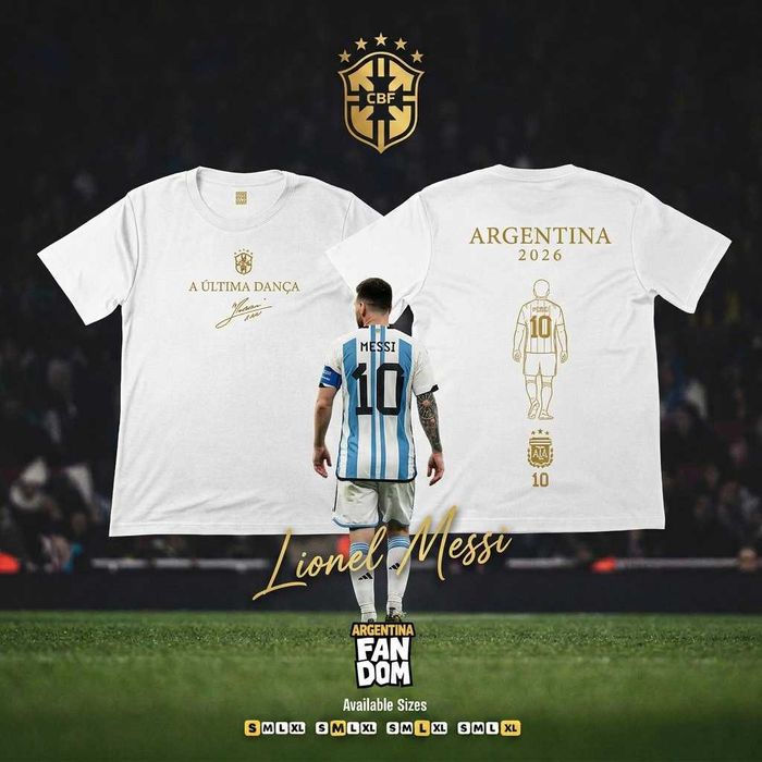 T-shirt "A Última Dança" Ronaldo / Messi / Neymar – Nova (S ao XL)