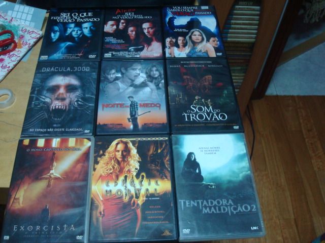 lote 18 dvds terror alguns raros ,saw