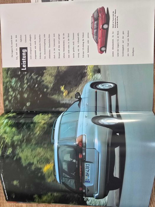 Prospekt Subaru Legacy LX, GL