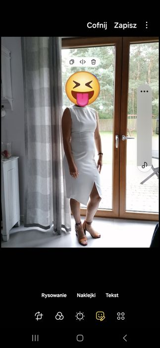 Biała elegancka Sukienka