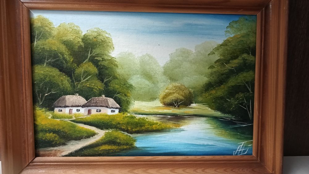 Картина маслом 35*25  Рідний хутірець