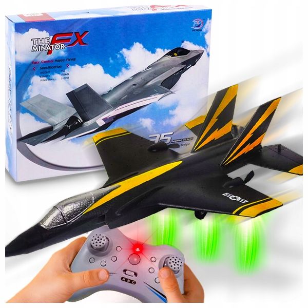 Samolot Zdalnie Sterowany Model F35 Rc Żyroskop Lata Wytrzymały Ładowa