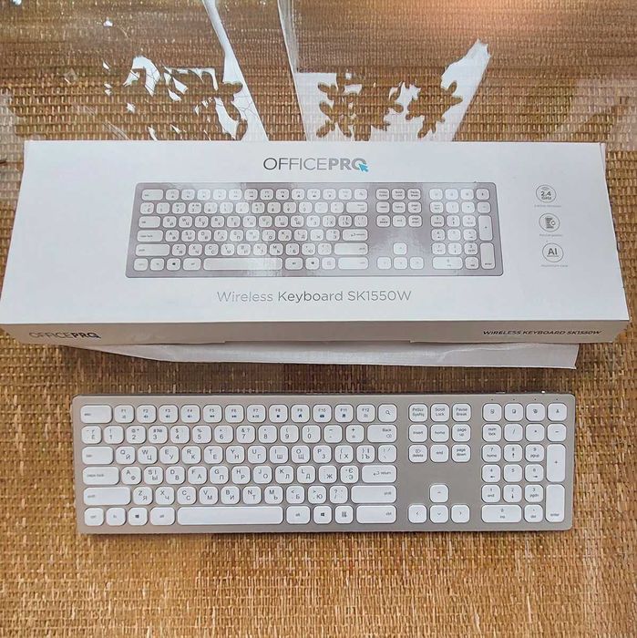 •	Бездротова клавіатура OFFICEPRO SK1550W, як нова