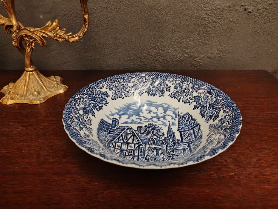 Prato/tigela decorativa de faiança louça inglesa