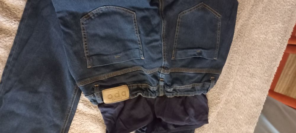 Spodnie jeansy ciemne ciążowe bonprix rozm. 40