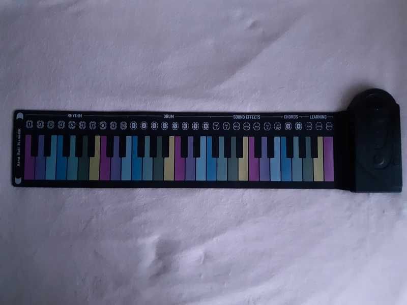 Teclado de piano portátil enrolável