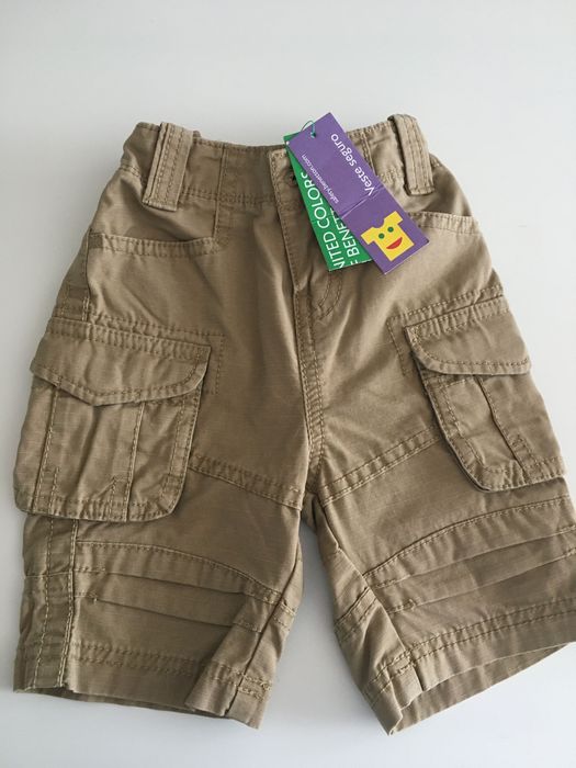 Calções beges Benetton menino 1-2anos