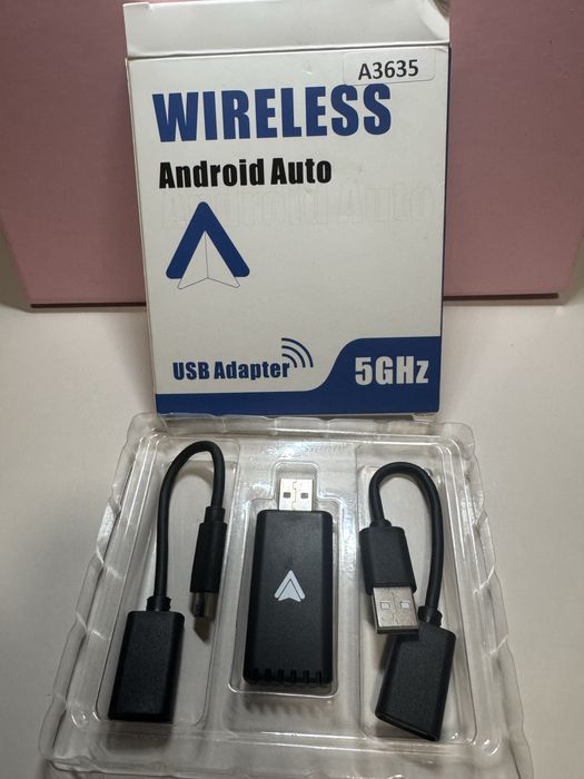 Wireless Android Auto адаптер A3635 з 2 перехідниками