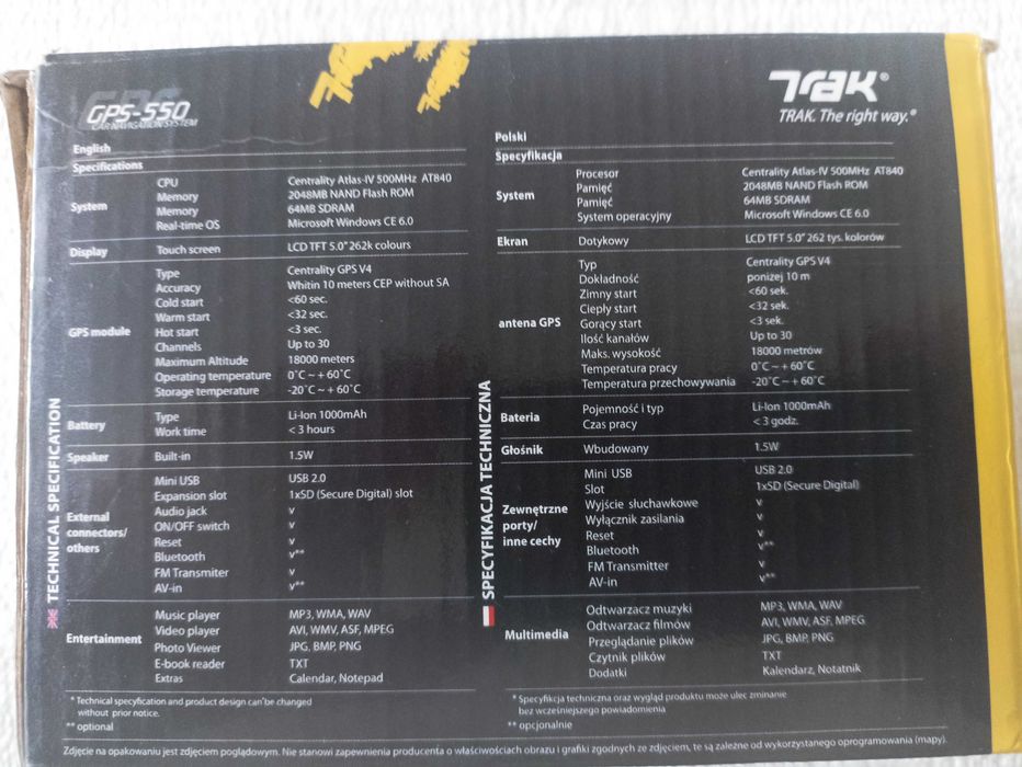 Nawigacja  TRAK z multimediami